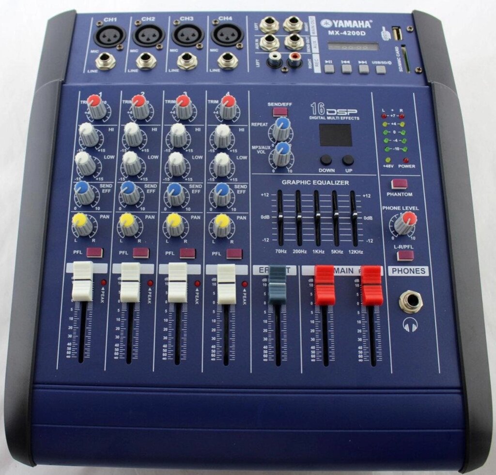 Аудіомікшер Mixer BT 4200D 4ch., Мікшерний пульт з Bluetooth від компанії Show Market - фото 1