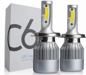 Автолампи LED C6 H4 біла коробка | Лід лампа фари в | Світлодіодна лампа для авто