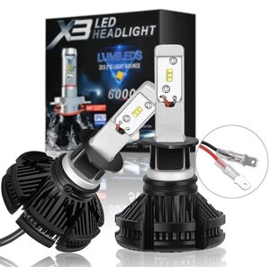 Автолампи LED X3 H11 | Лід лампа фари в | Світлодіодна лампа для авто