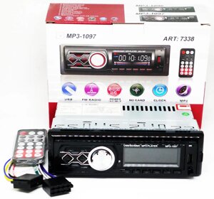 Автомагнітола MP3 1097BT 1 din зі знімною панеллю, Магнітола в машину з блютузом