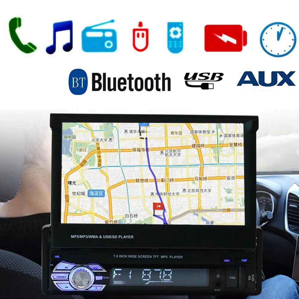 АВТОМАГНІТОЛА SWM 9601G 7in Bluetooth Car Stereo, Магнітофон в машину 1 DIN, Автомобільна манитола від компанії Show Market - фото 1