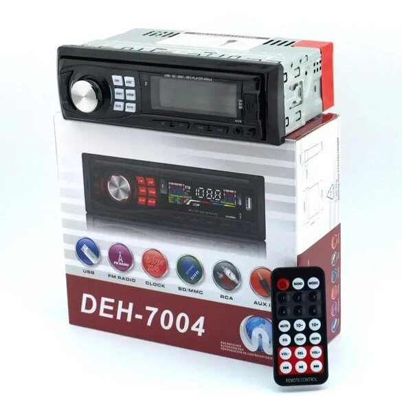 Автомагнітола зі знімною панеллю DEX 7004 (USB, SD, FM, AUX)  ⁇  Магнітола в машину  ⁇  Автомобільна магнітола від компанії Show Market - фото 1