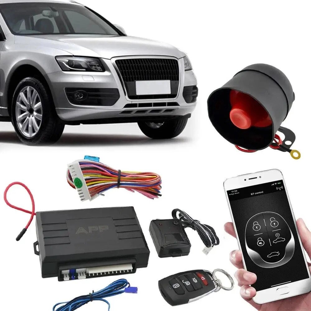 Автомобільна сигналізація Car Alarm 2 Way KD 3000 APP з сиреною від компанії Show Market - фото 1