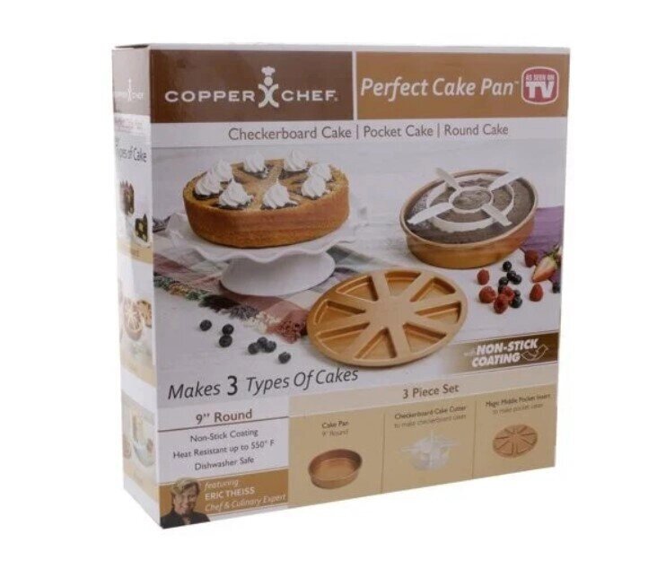 Багатофункціональна форма COPPER CHEF PERFECT CAKE PAN, Кругла форма для випічки від компанії Show Market - фото 1