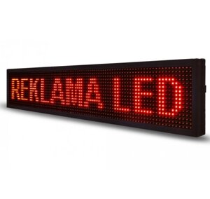 Біжучий рядок 167*23 см червона вулична | LED табло для реклами | Світлодіодна вивіска