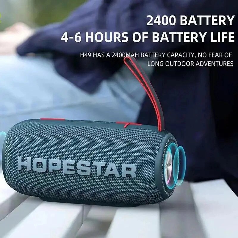 Бездротова колонка Bluetooth Hopestar H49 Синій, Портативна колонка з вологозахистом від компанії Show Market - фото 1