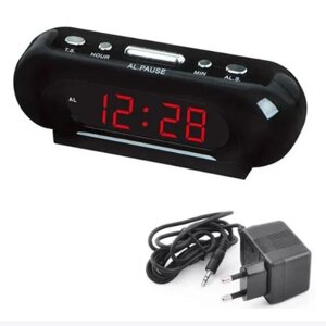 Годинник VST 716-1 червоні (BLUE BOX) Електронний будильник | Світлодіодні цифрові годинник