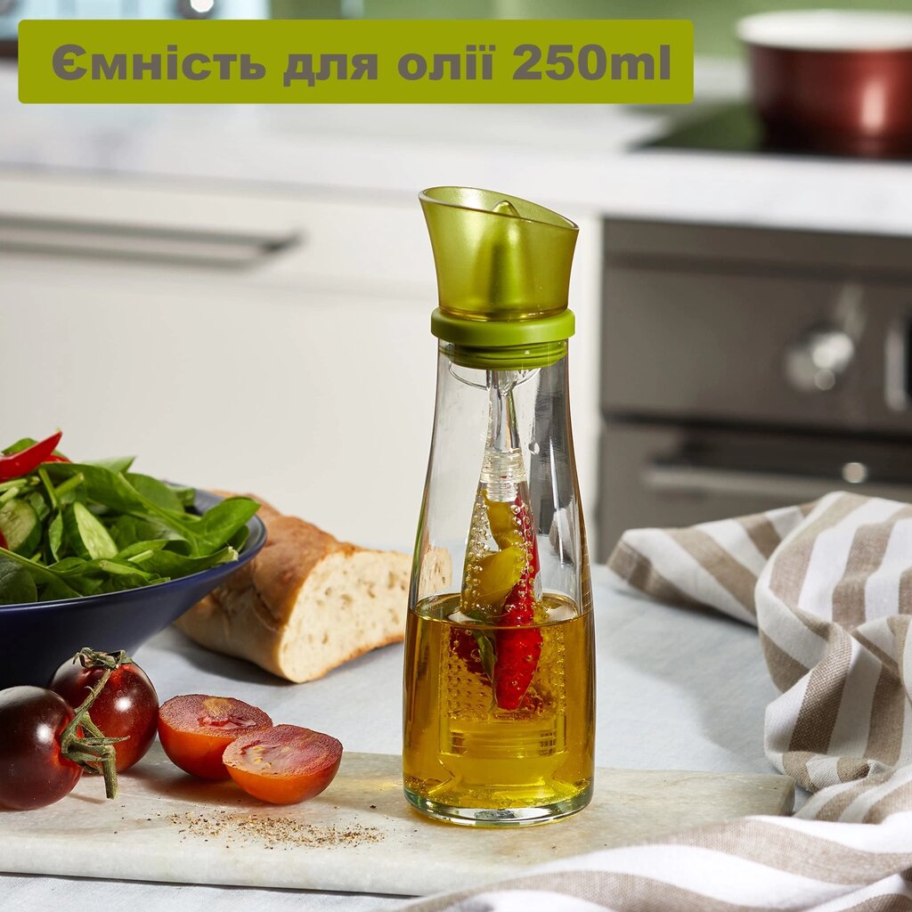 Диспенсер для Олії BOTTLE 250ml, Пляшка для олії та оцту із ситичком для трав від компанії Show Market - фото 1