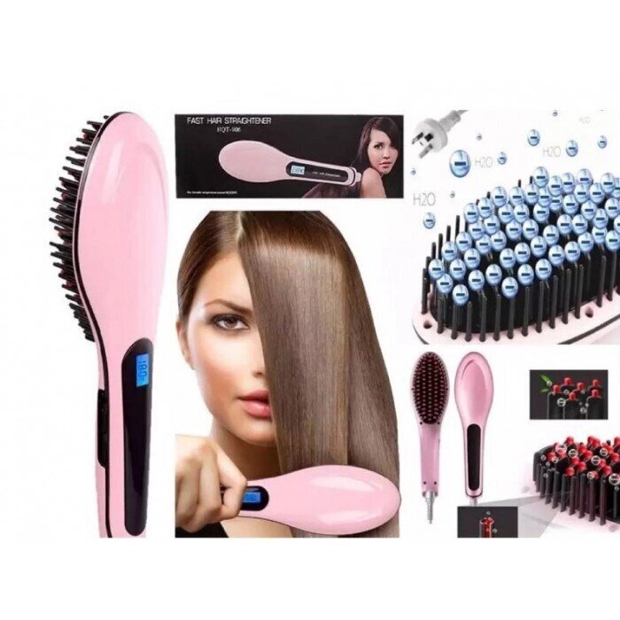 Електрична гребінець-випрямляч Fast Hair Straightener HQT-906 від компанії Show Market - фото 1