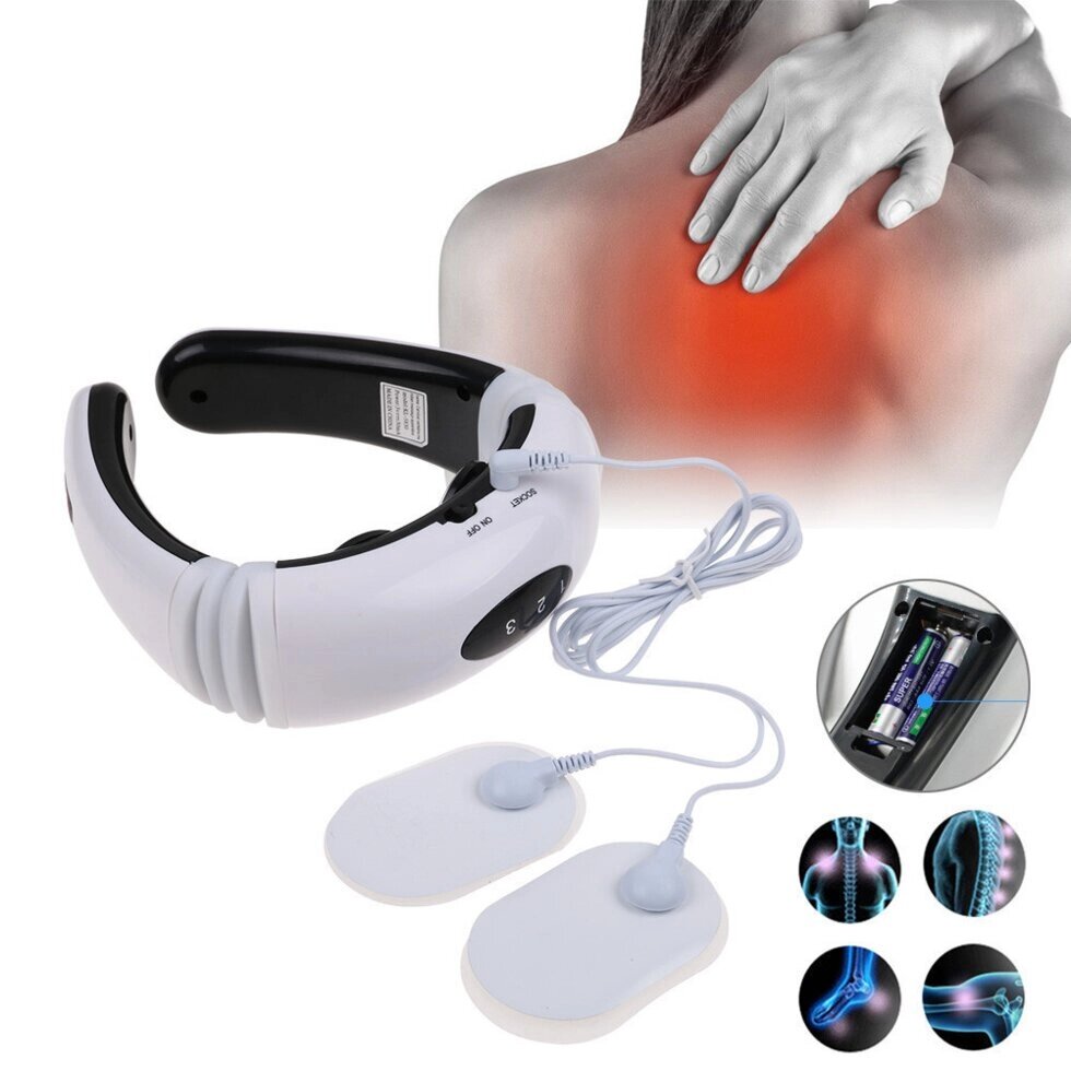 Електростимулятор масажер для шиї фізіотерапія Cervical vertebra Neck Massager KL-5830 від компанії Show Market - фото 1