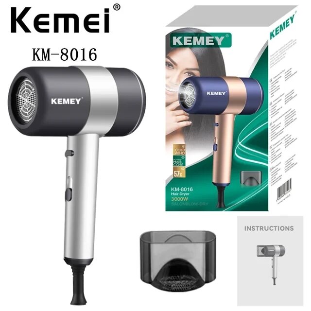 Фен для укладання Волосся KEMEI KM-8016 1800 Вт, Стильна зачіска за кілька Мінут від компанії Show Market - фото 1