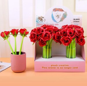 Гелева ручка Червоні троянди pencil flowers PF2 | Ручка Квітка