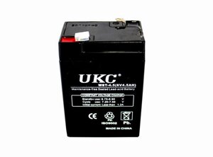 Герметичний кислотно-свинцевий акумулятор BATTERY RB 640 6V 4A UKC, акумуляторна батарея