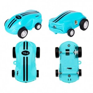 Блакитна машинка міні з лазером в прозорій колбі Rapid Monster | скажена іграшка SUNROZ S168 | спинер
