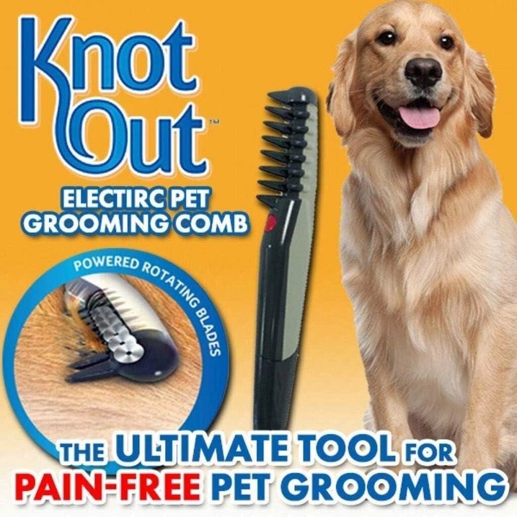 Гребінець для шерсті тварин Knot Out Electric Pet Comb, Щітка фурмінатор для грумінгу собак і кішок від компанії Show Market - фото 1