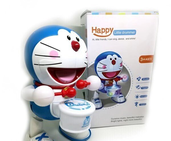 Інтерактивна танцююча іграшка з барабаном Dancing Happy Doraemon, барабанщик Дораемон від компанії Show Market - фото 1