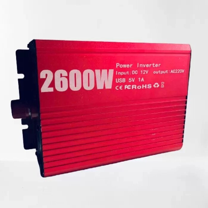 Інвертор напруги чиста синусоїда з 12V на 220 V 2600 W, Підвищувальний перетворювач, Інвертор для котла від компанії Show Market - фото 1