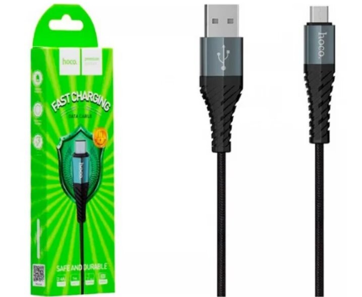 Кабель HOCO COOL DATA CABLE X 38 MICRO, Шнур для зарядки і передачі даних, USB кабель для телефону від компанії Show Market - фото 1