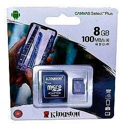 Карта пам'яті micro SDHC 8GB Kingston (class 10) (UHS-1) (c адаптером), Мікро СД карта від компанії Show Market - фото 1