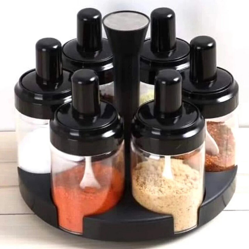 Карусель для спецій Spice rotating bottles JM-620 6 відсіків, Спецовница, Органайзер для приправ від компанії Show Market - фото 1