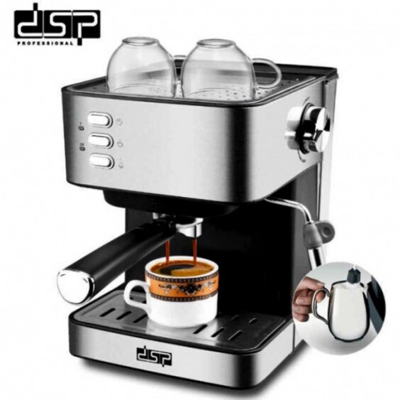 Кавомашина напівавтомат DSP Espresso Coffee Maker KA-3028  ⁇  Кавоварка з капучинатором для дому від компанії Show Market - фото 1