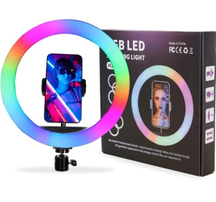 Кільцева LED лампа RGB 20 см, Кільцевої світло, Світлова лампа кільце від компанії Show Market - фото 1