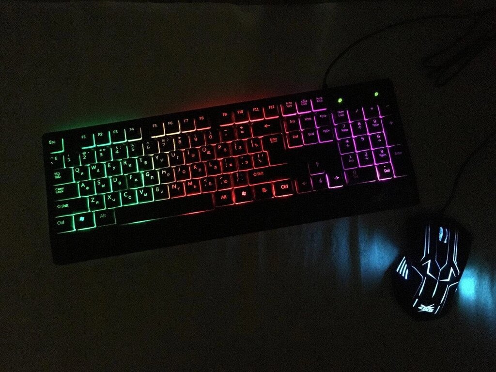 Клавіатура LED GAMING KEYBOARD+Мишка M-710, Комплект клавіатура з мишкою, Ігрова клавіатура, Ігрова мишка від компанії Show Market - фото 1