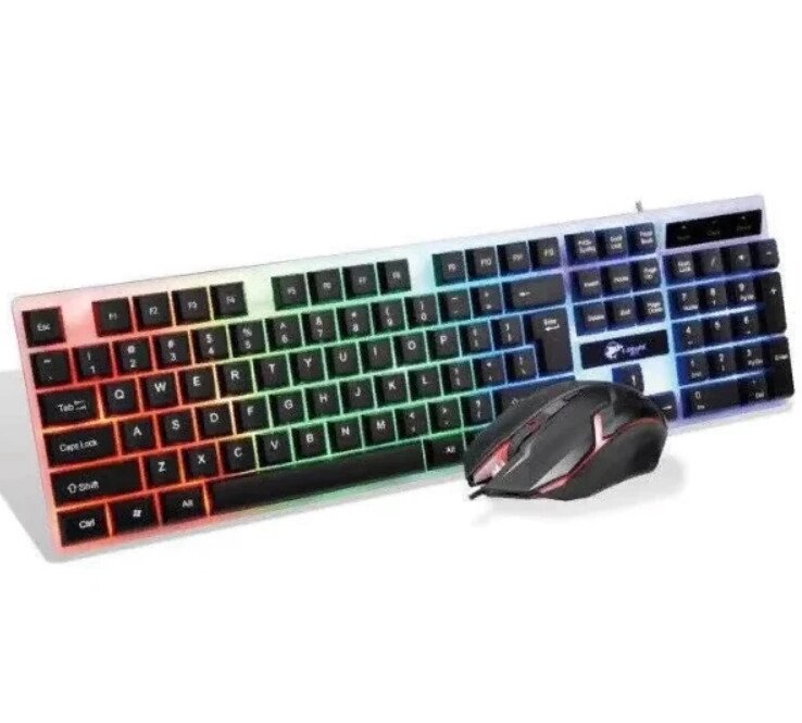 Клавіатура LED KEYBOARD+Mouse K 01 / M 416 с RGB підсвіткою, Комплект клавіатура і миша від компанії Show Market - фото 1