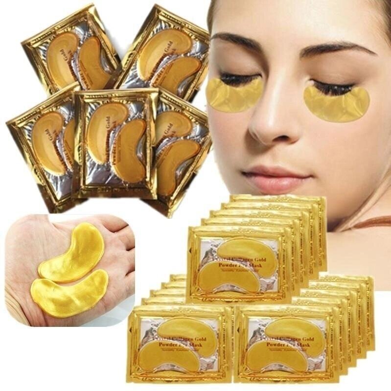 Колагенова маска для шкіри навколо очей Crystal Collagen Gold Eye Mask, золоті патчі під очі від компанії Show Market - фото 1