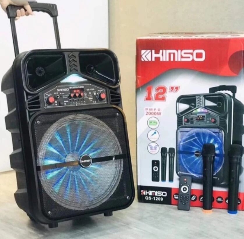 Колонка портативна акустична KIMISO QS-1209 BT (12"BASS), Блютуз колонка, Колонка для музики від компанії Show Market - фото 1