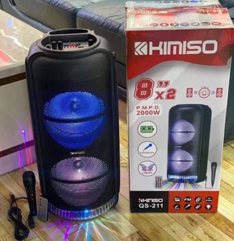 Колонка портативна акустична KIMISO QS-211 BT (8*2"BASS), Блютуз колонка, Колонка для музики від компанії Show Market - фото 1