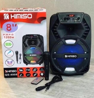 Колонка портативна акустична KIMISO QS-4808 BT (8"BASS), Блютуз колонка, Колонка для музики від компанії Show Market - фото 1