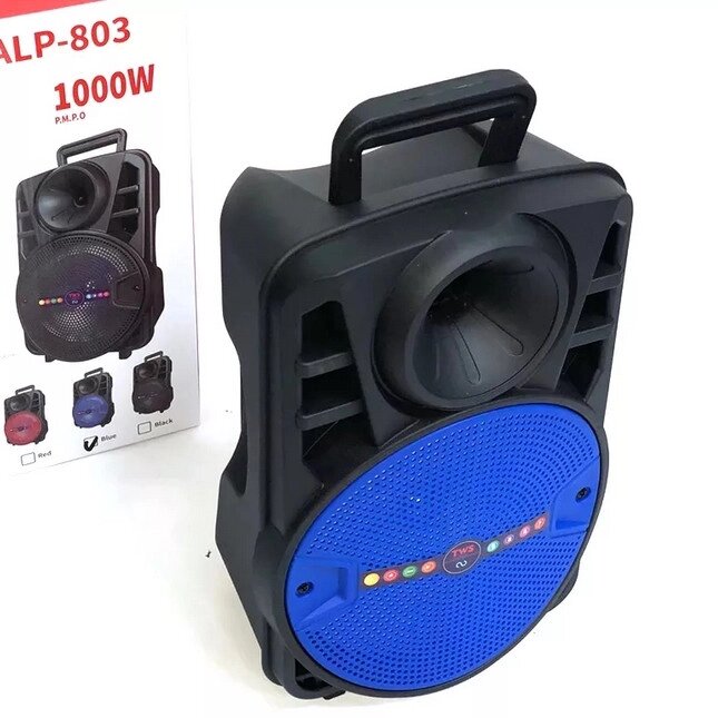 Колонка-валіза LP-803  ⁇  Переносна акумуляторна колонка  ⁇  Bluetooth колонка з мікрофоном від компанії Show Market - фото 1