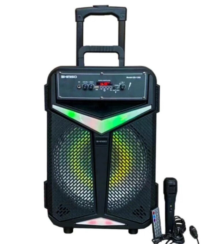 Колонка з мікрофоном Kimiso QS-1265 BT (12"BASS/3000W), Bluetooth акустика, Колонка-валіза від компанії Show Market - фото 1