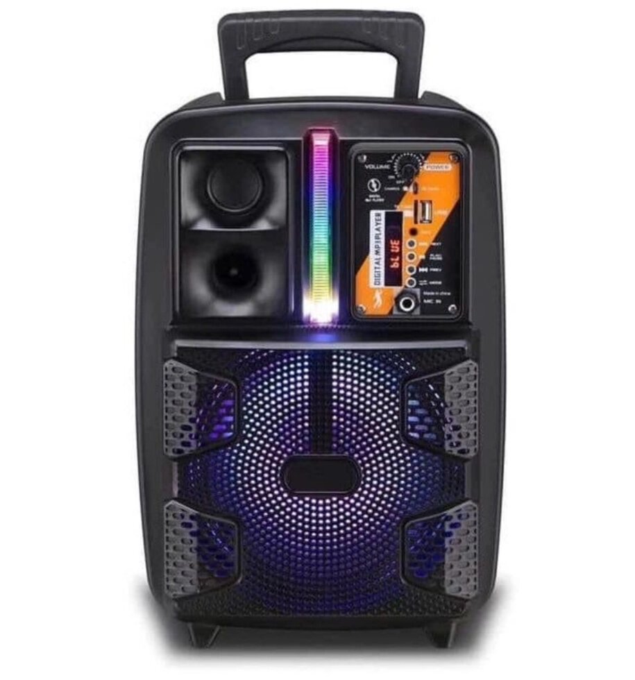 Колонка з мікрофоном Kimiso QS-2805 BT (8"BASS*/LED підсвічування), Bluetooth акустика, Колонка-валіза від компанії Show Market - фото 1