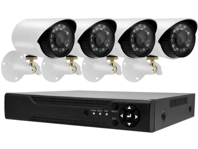 Комплект відеоспостереження 7004H DVR KIT 1080p, Зовнішнє відеоспостереження для дому та дачі від компанії Show Market - фото 1