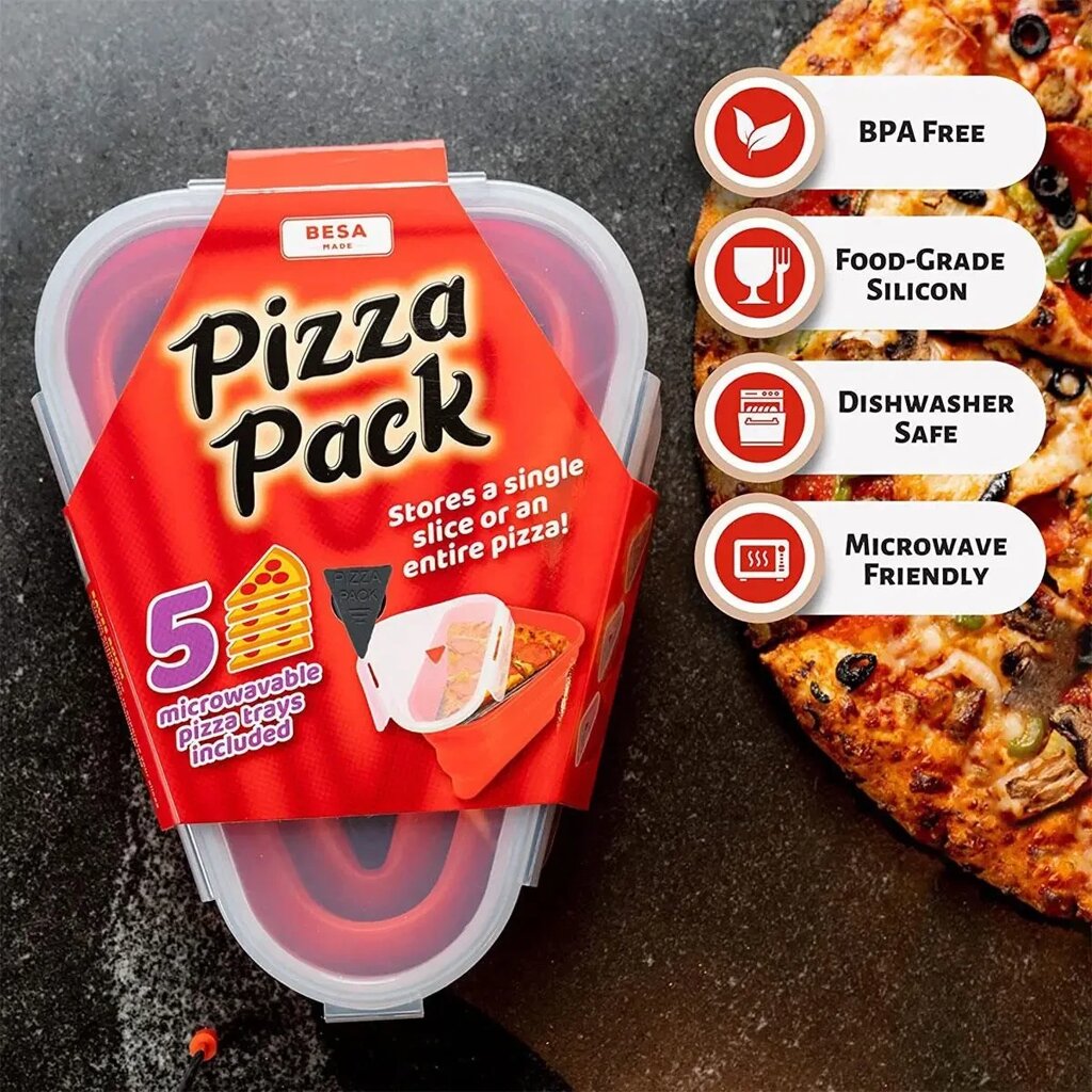 Контейнер для зберігання їжі PIZZA PACK, Ланчбокс, Органайзер для їжі, Бокс для зберігання їжі від компанії Show Market - фото 1