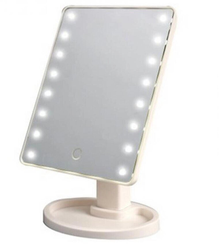 Led mirror дзеркало з підсвічуванням для макіяжу, Косметичне настільне дзеркало для макіяжу 16 світлодіодів від компанії Show Market - фото 1