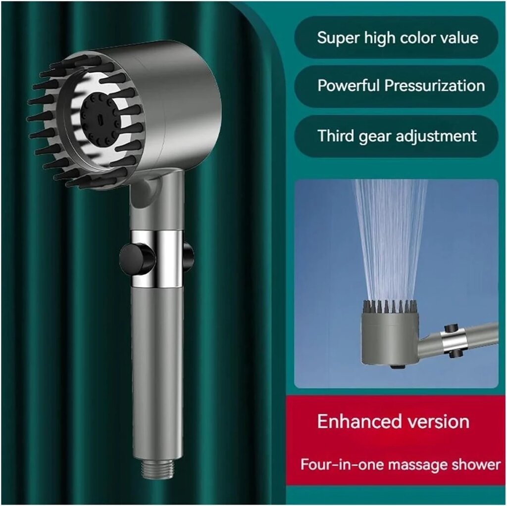 Масажна лійка з обертанням 360° Turbocharged shower head, Лійка для душу з масажними режимами від компанії Show Market - фото 1