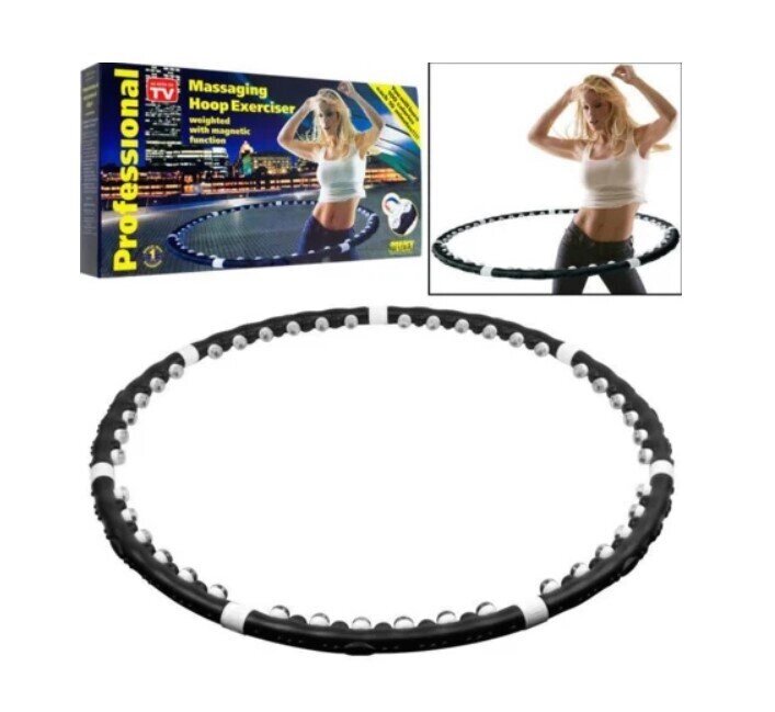 Масажний обруч Massaging Hoop Exerciser, Обруч з магнітами для схуднення хулахуп від компанії Show Market - фото 1