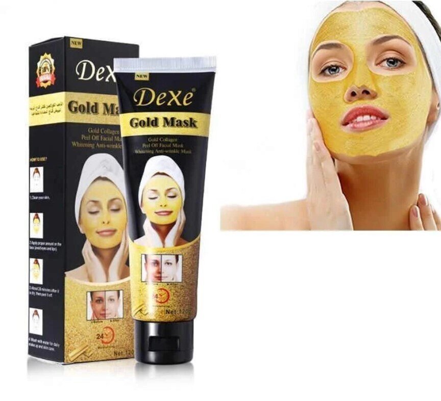 Маска для обличчя Dexe Gold Mask, Золота маска для обличчя від компанії Show Market - фото 1