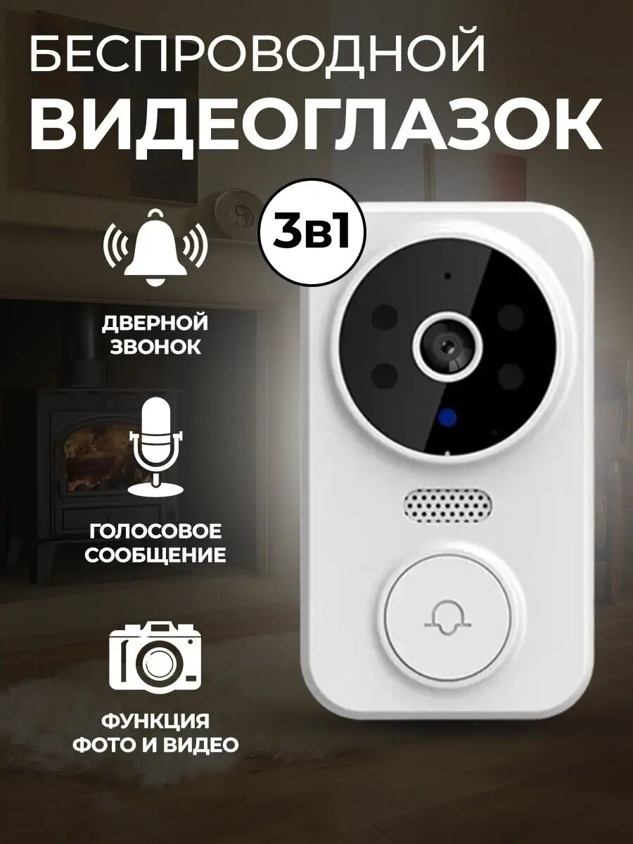 Мінізвінок M8 WIFI APP ULOOKA with bell, Відеодомофон від компанії Show Market - фото 1