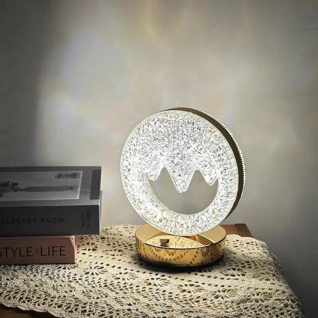 Настільна лампа з кристалами та діамантами Creatice Table Lamp 18, Кругла лампа сенсорним перемикачем від компанії Show Market - фото 1