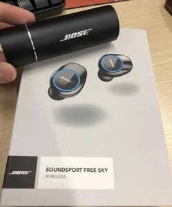 Навушники Bose SoundSport Free Sky з кейсом | Бездротові bluetooth-навушники | Блютуз навушники