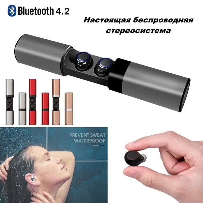 Навушники TWS Bluetooth EARPHONE S2, Бездротова гарнітура від компанії Show Market - фото 1