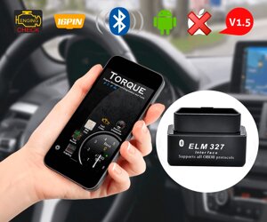 OBD2 ELM327 mini BT ВЕРСІЯ 1,5, Бездротовий автомобільний сканер, Сканер діагностики авто