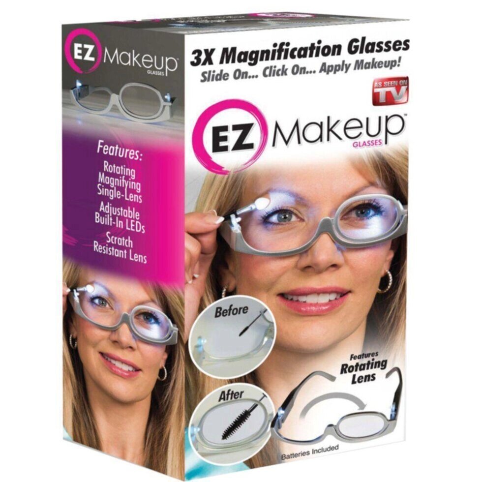 Окуляри для нанесення макіяжу з підсвічуванням 3X Magnification makeup glasses від компанії Show Market - фото 1