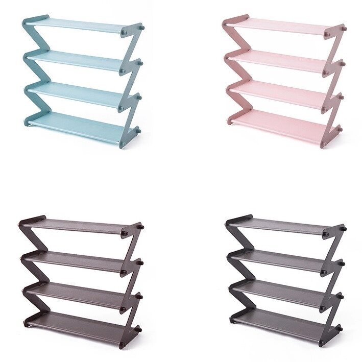 Органайзер для взуття 4 полиці Shape Shoe rack  ⁇  Стелаж для зберігання взуття  ⁇  Стійка під взуття від компанії Show Market - фото 1