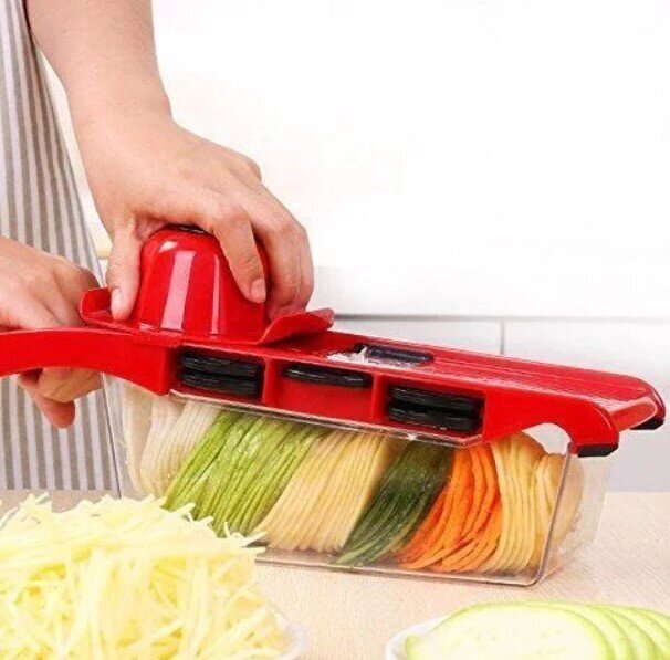 Овочерізка Mandoline Slicer 6 in 1, Ручна овочерізка з контейнером, Мультислайсер для овочів від компанії Show Market - фото 1