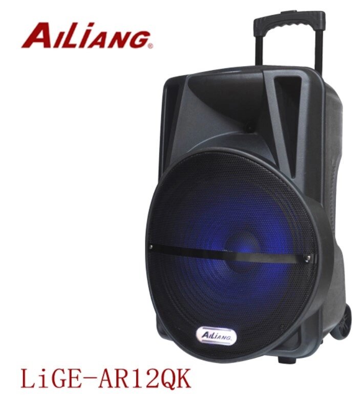 Переносна акумуляторна колонка з мікрофоном LIGE-AR12QKS 12"/USB/TF/FM/Bluetooth, Колонка-валіза від компанії Show Market - фото 1